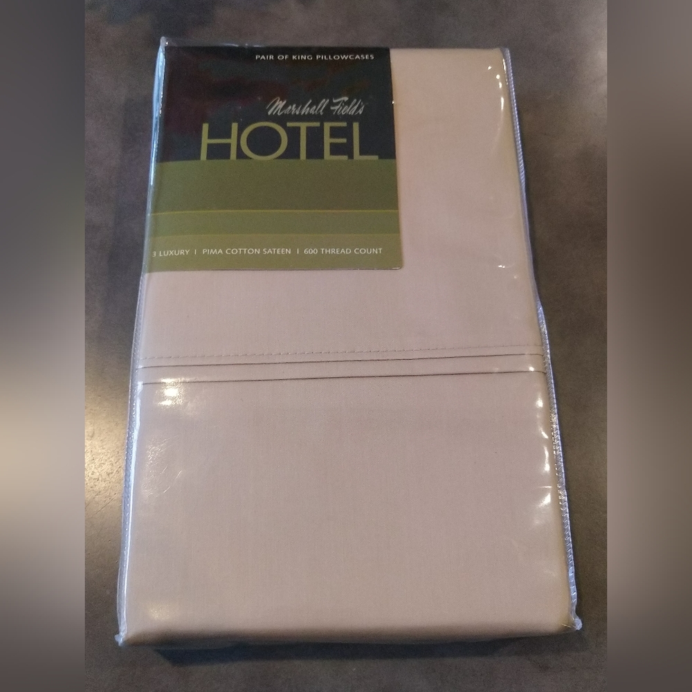 New Marshall Fields Luxury Pillow Cases Pima Cotton Sateen 600 Thread Count